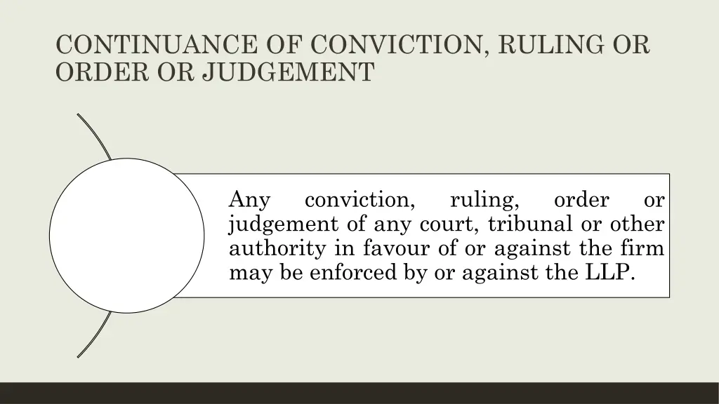 continuance of conviction ruling or order