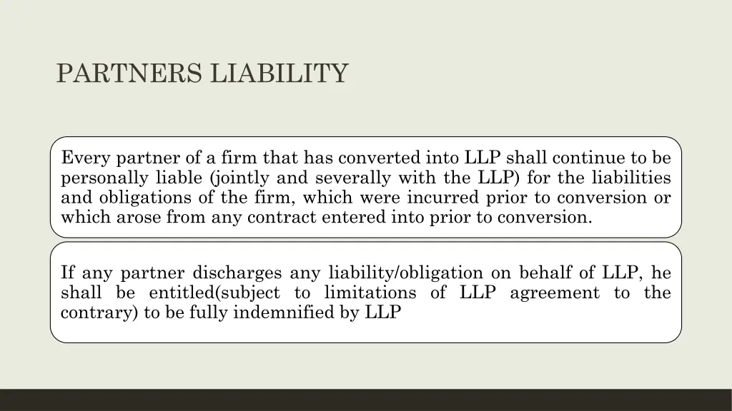 partners liability