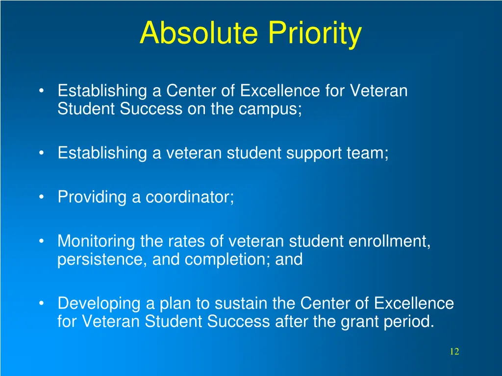 absolute priority