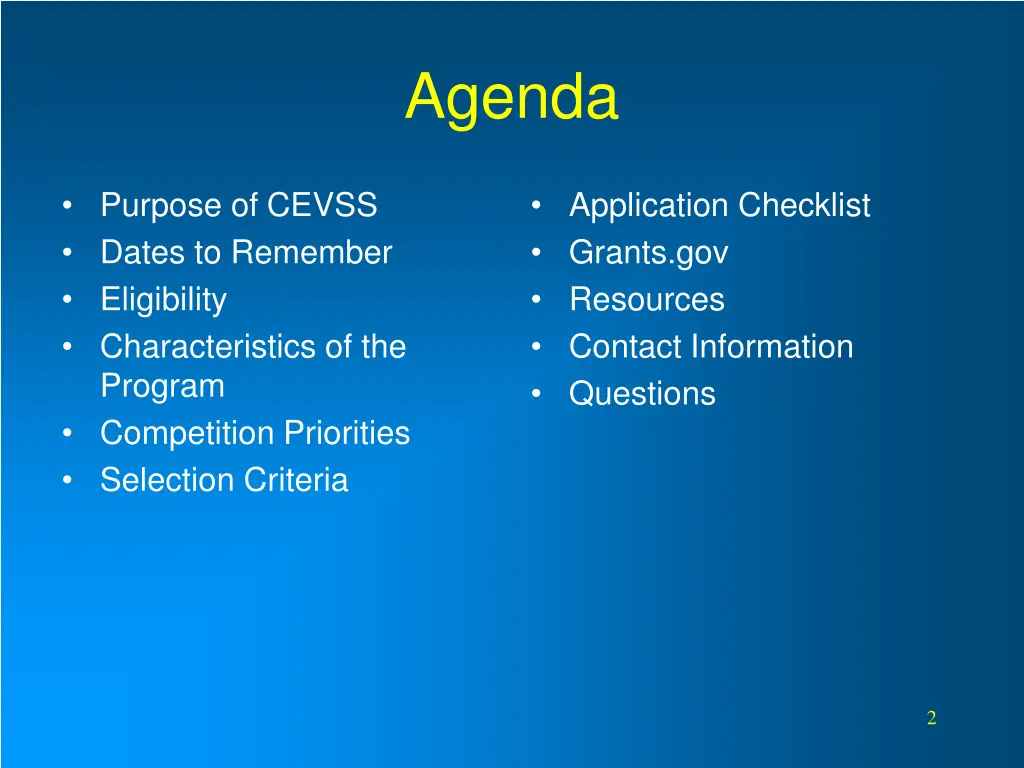 agenda