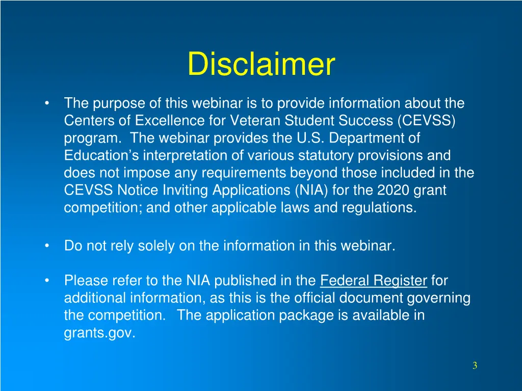 disclaimer