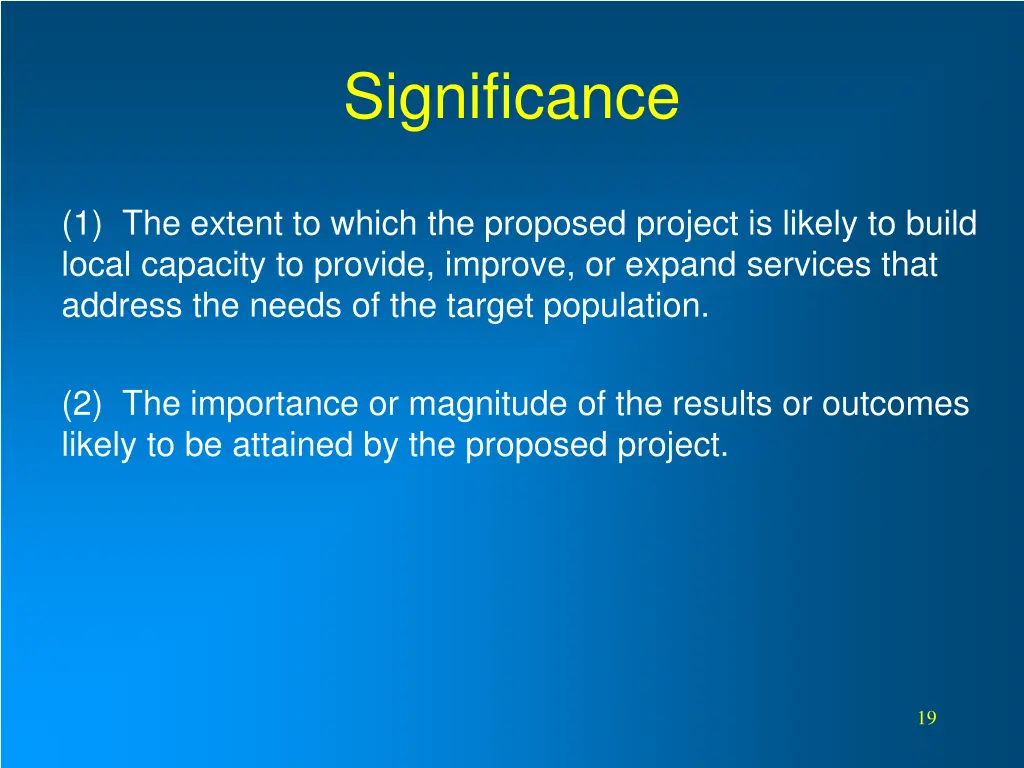 significance