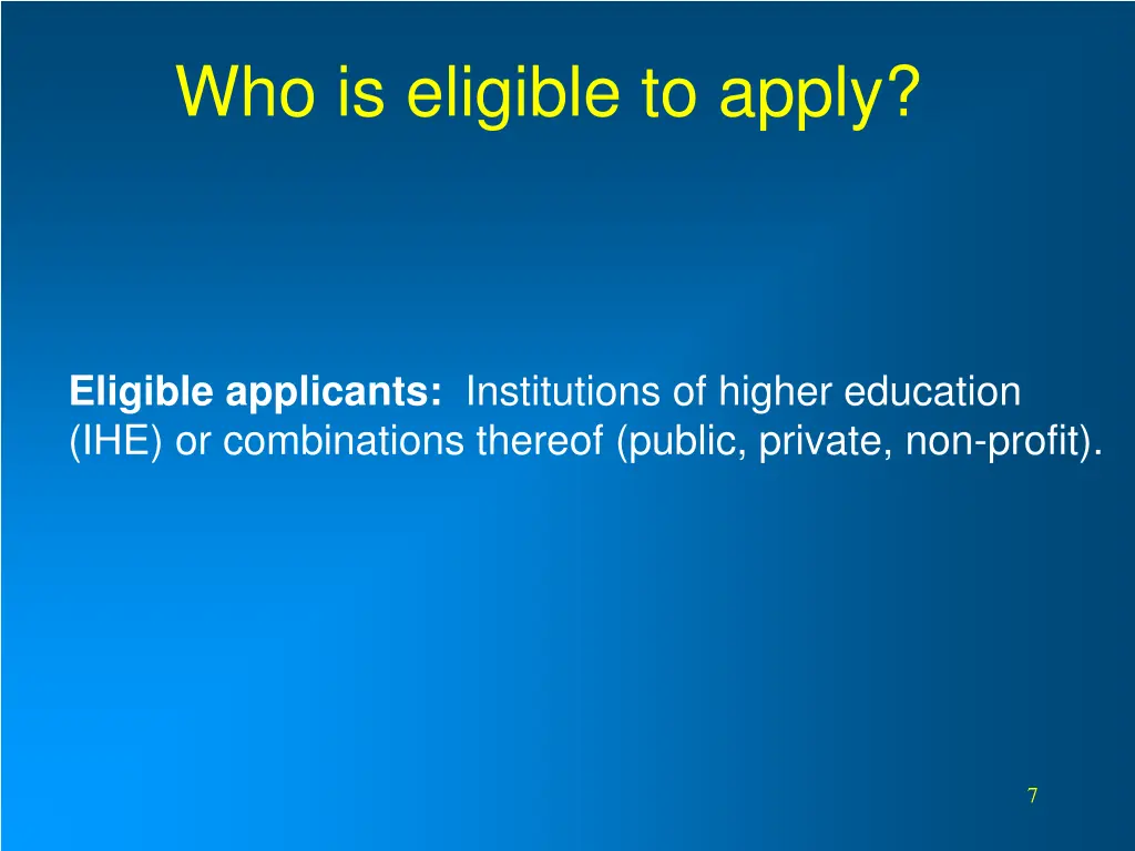 who is eligible to apply