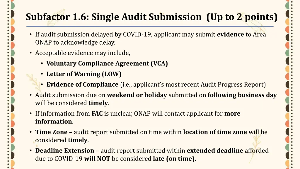 subfactor 1 6 single audit submission 1