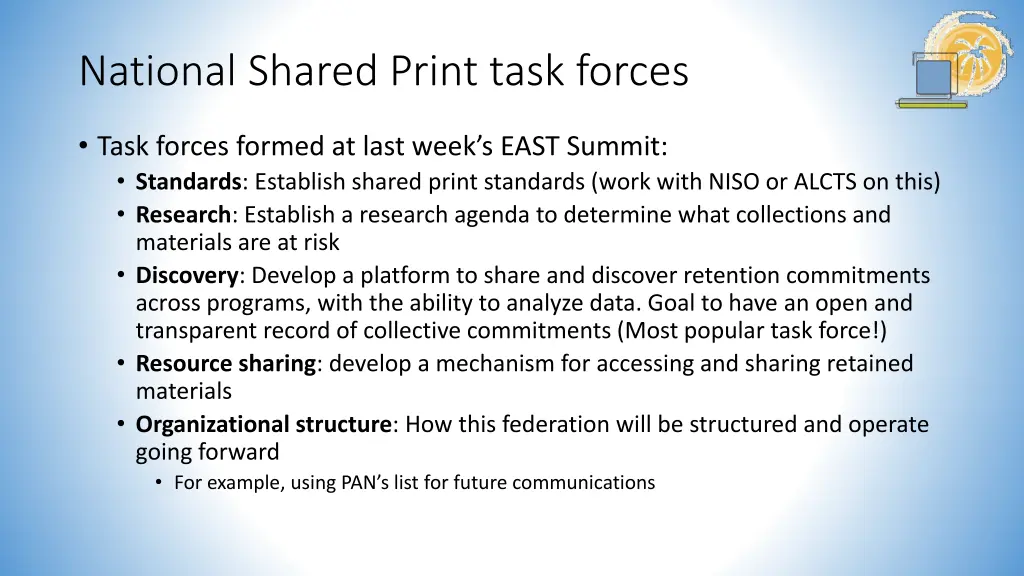national shared print task forces