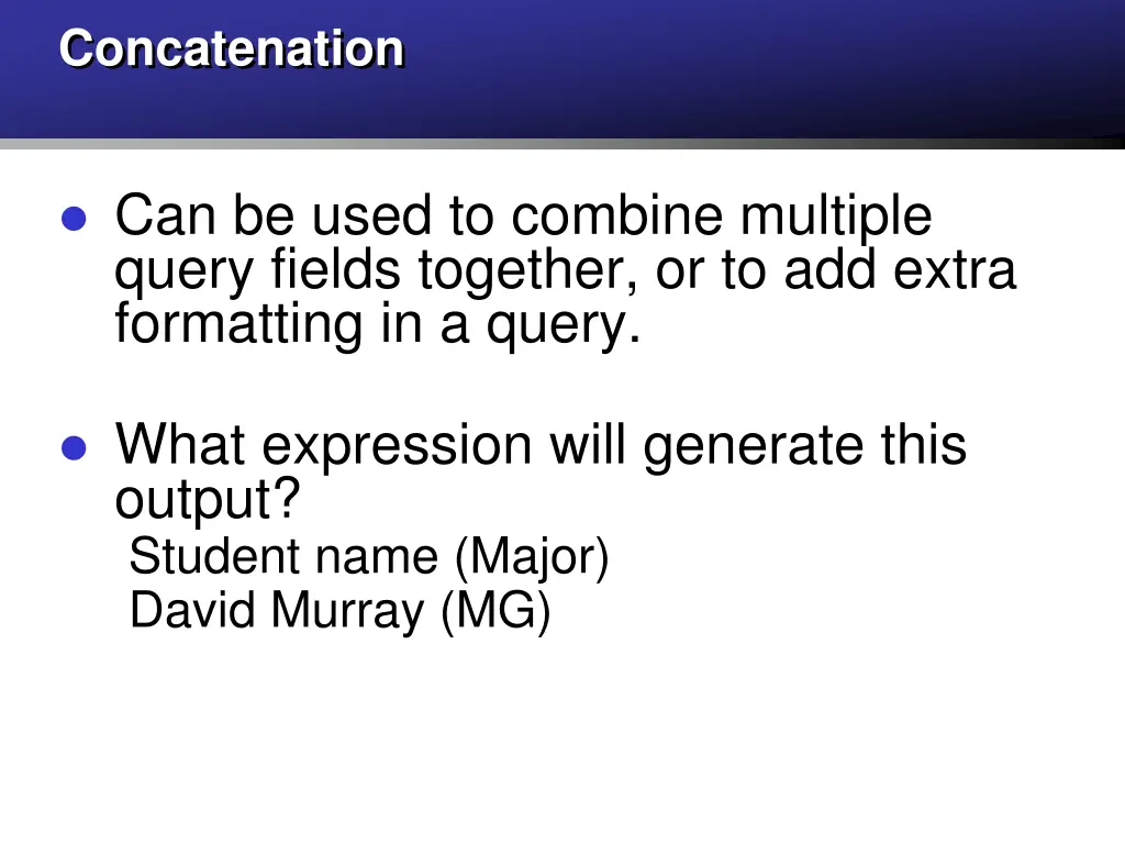 concatenation