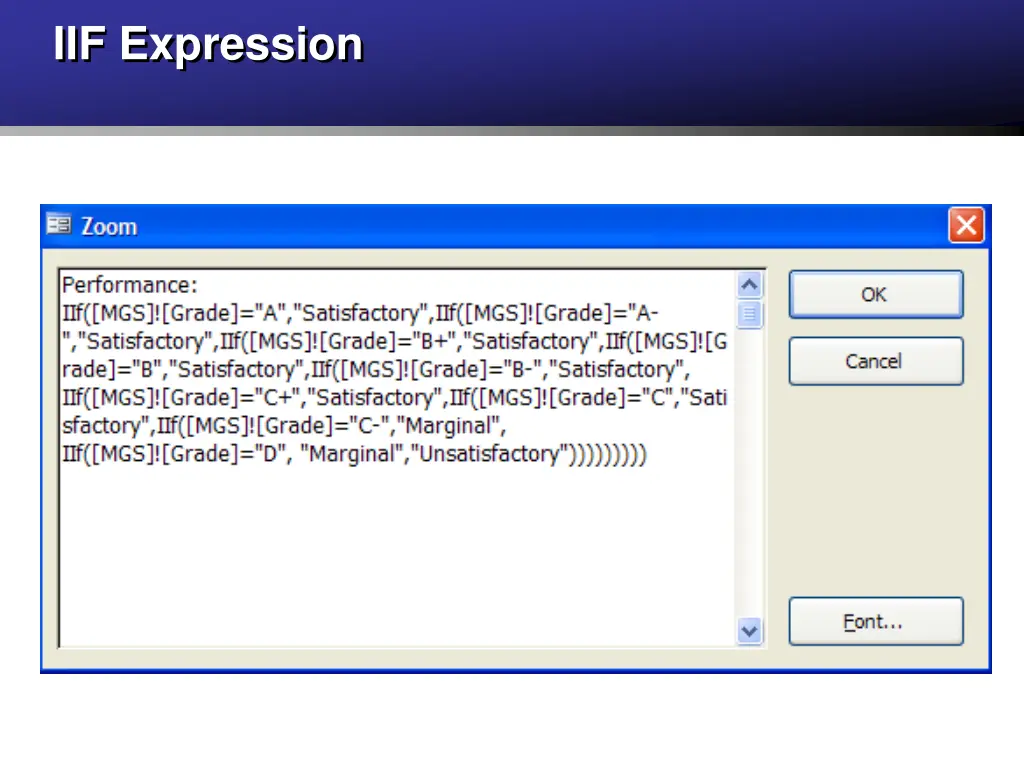 iif expression 3