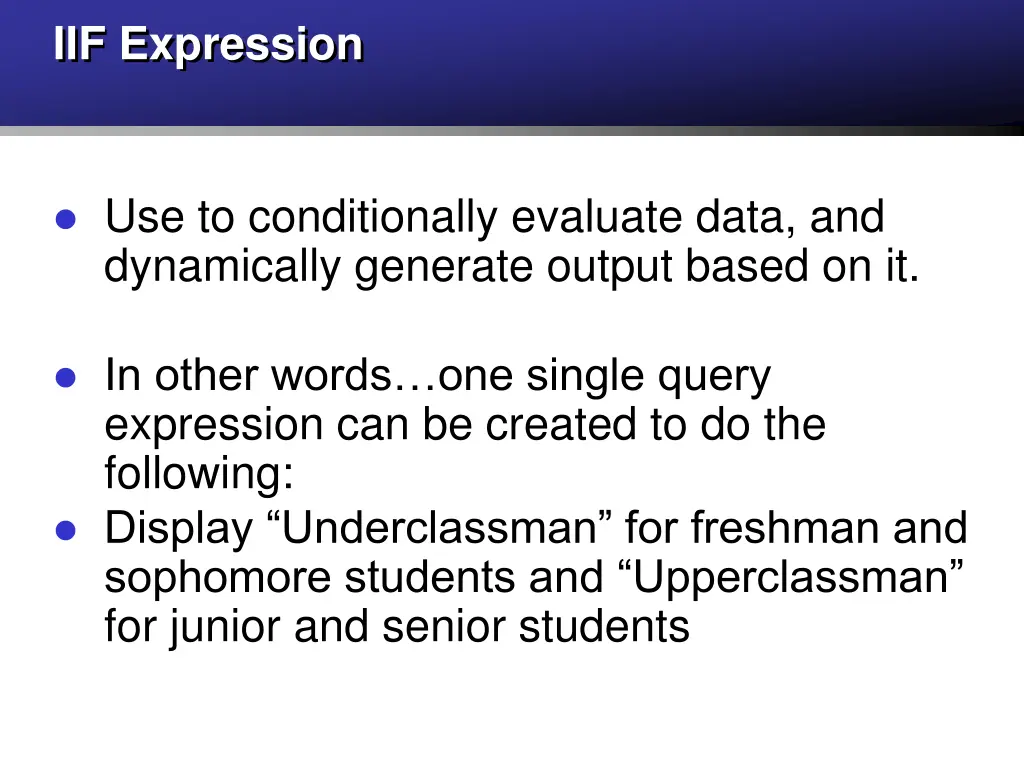 iif expression