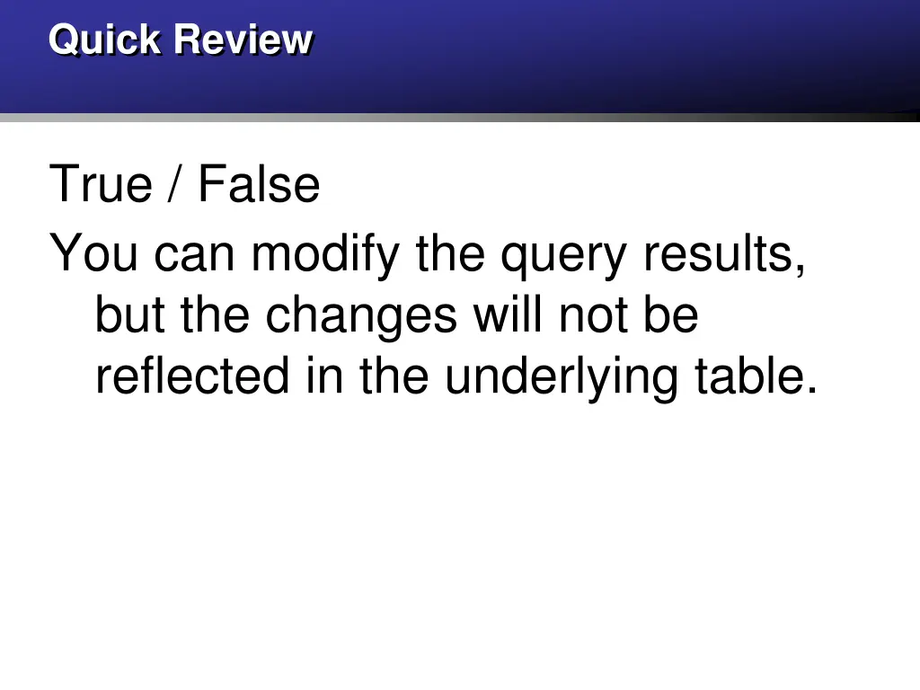 quick review 5