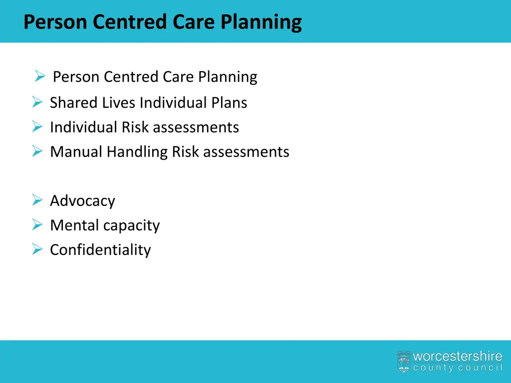 person centred care planning