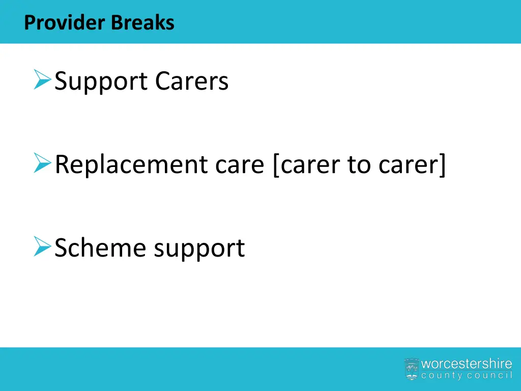 provider breaks