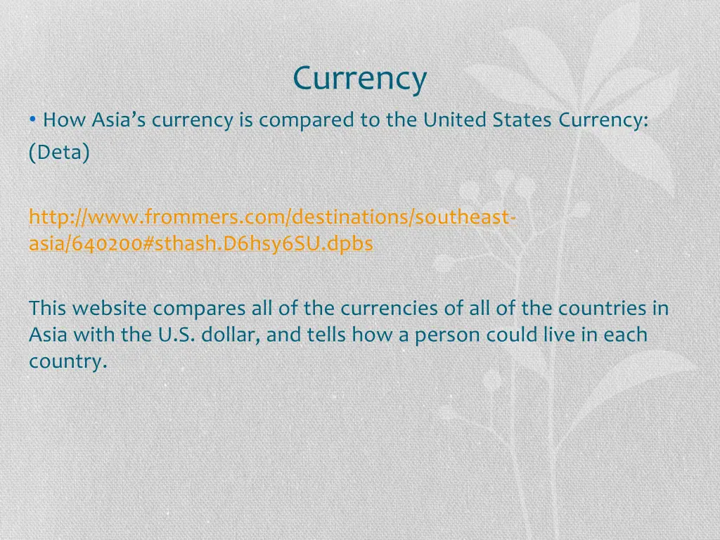currency