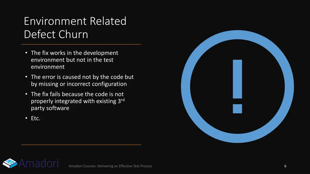 environment related defect churn