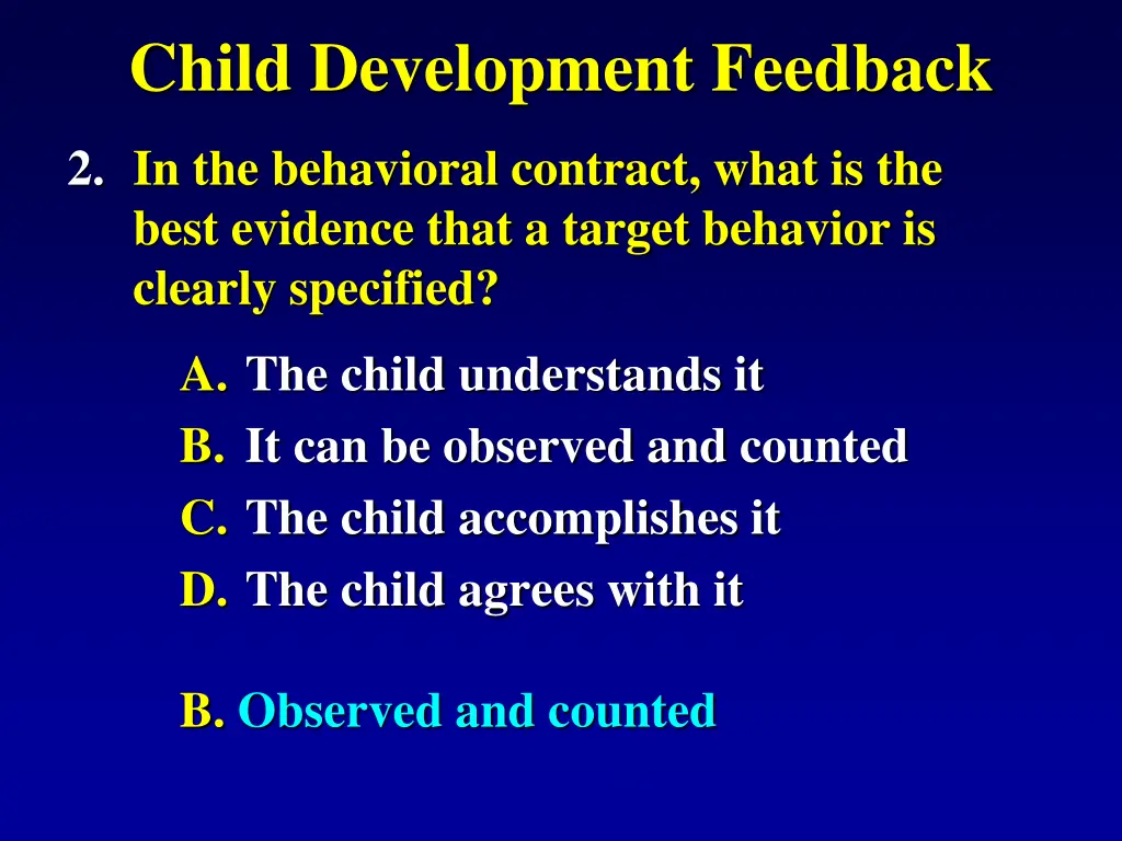 child development feedback 1