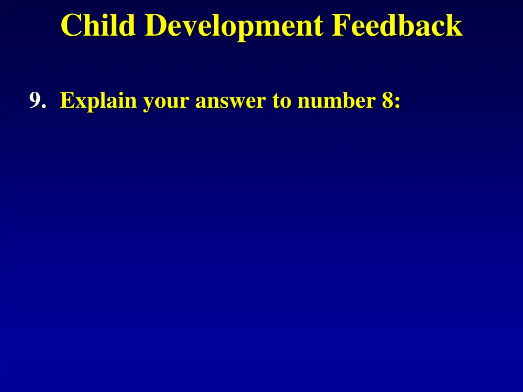 child development feedback 5