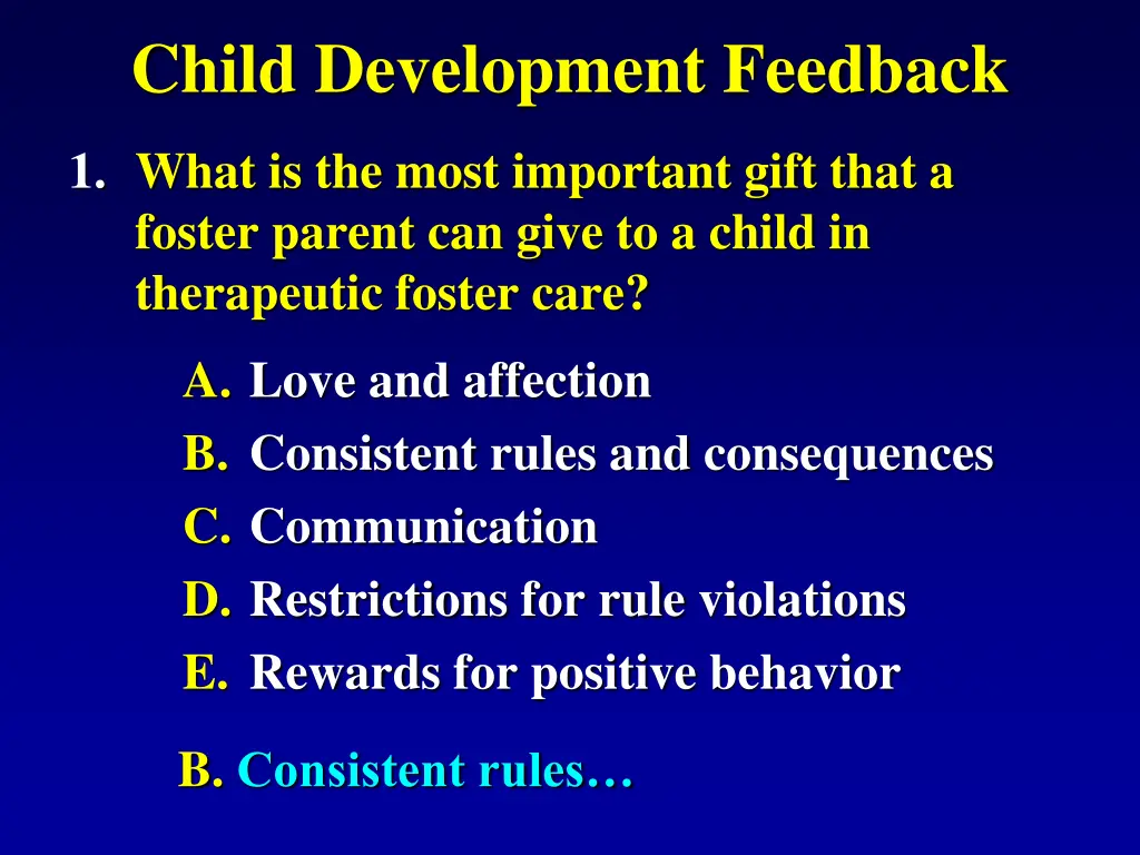 child development feedback