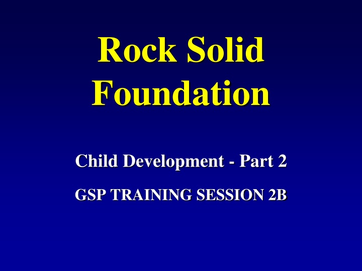 rock solid foundation