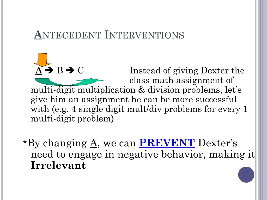 a ntecedent i nterventions 2