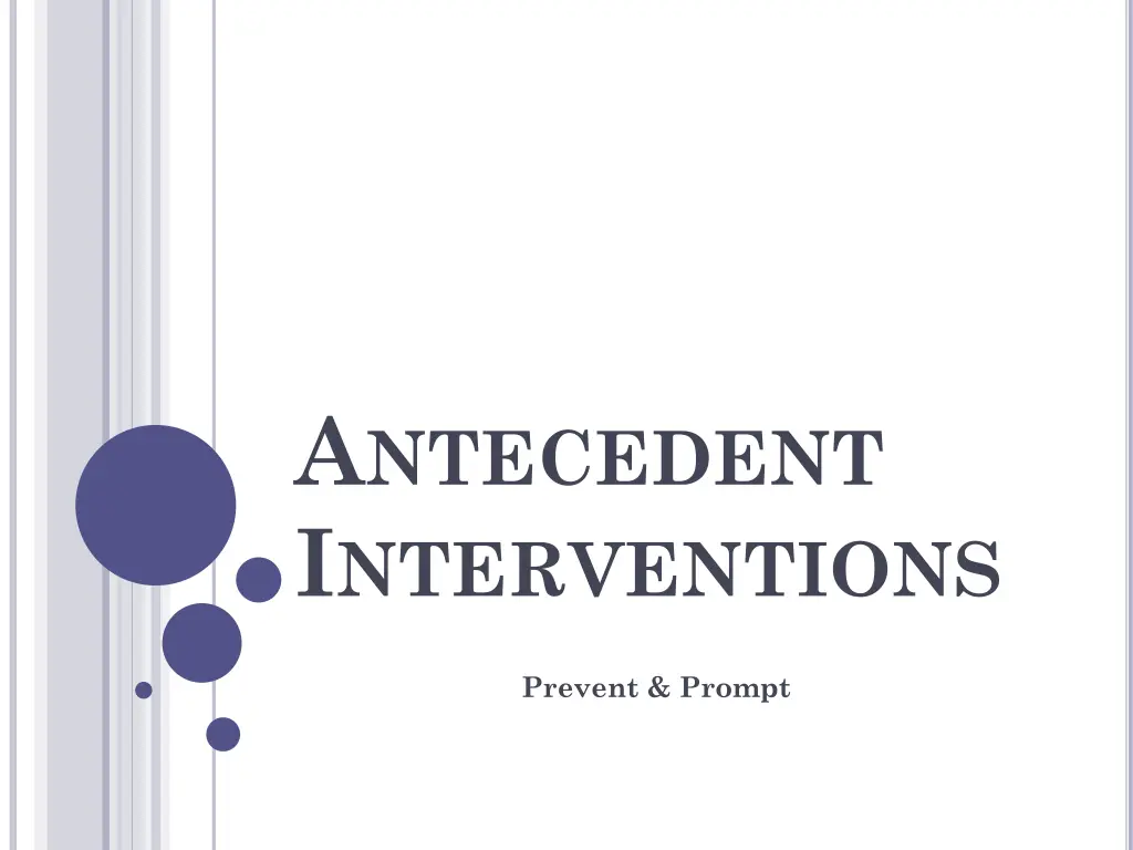 a ntecedent i nterventions prevent prompt