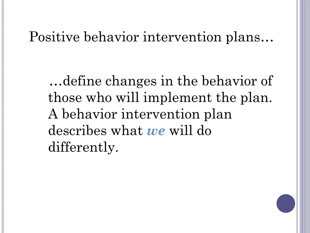 positive behavior intervention plans