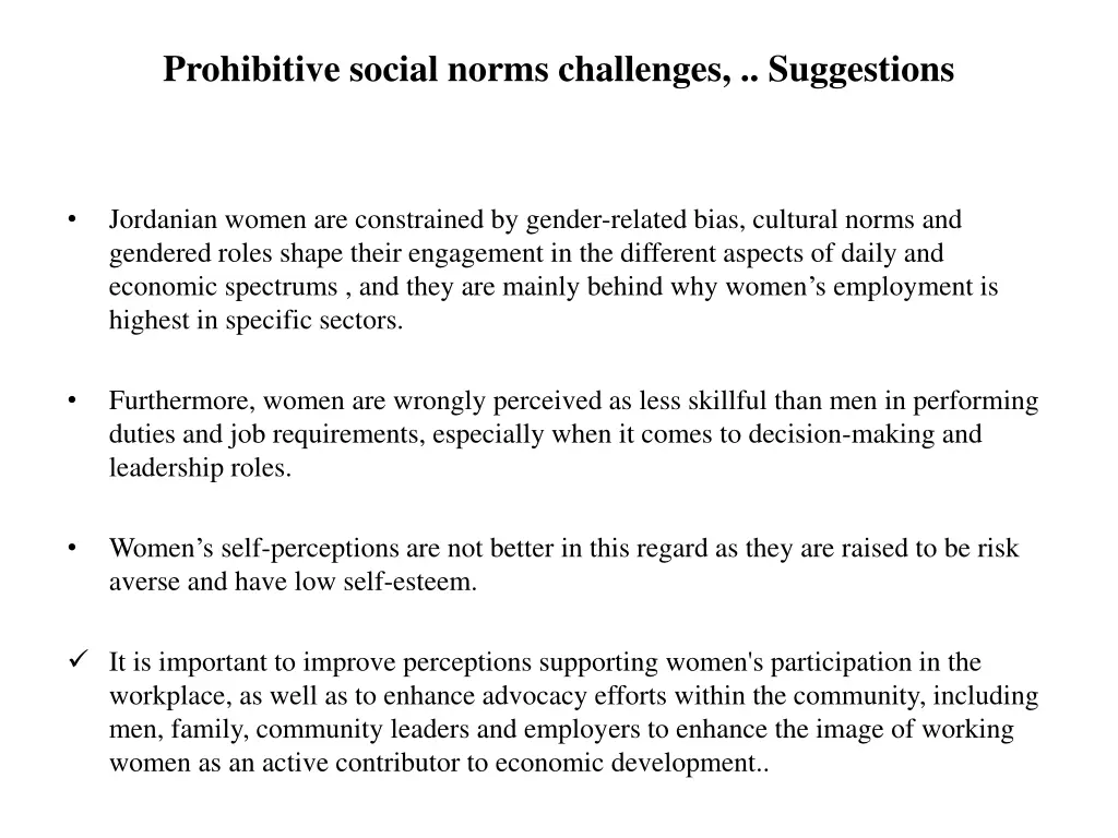 prohibitive social norms challenges suggestions