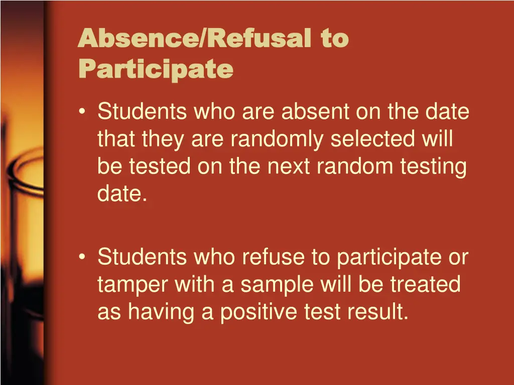 absence refusal to absence refusal to participate