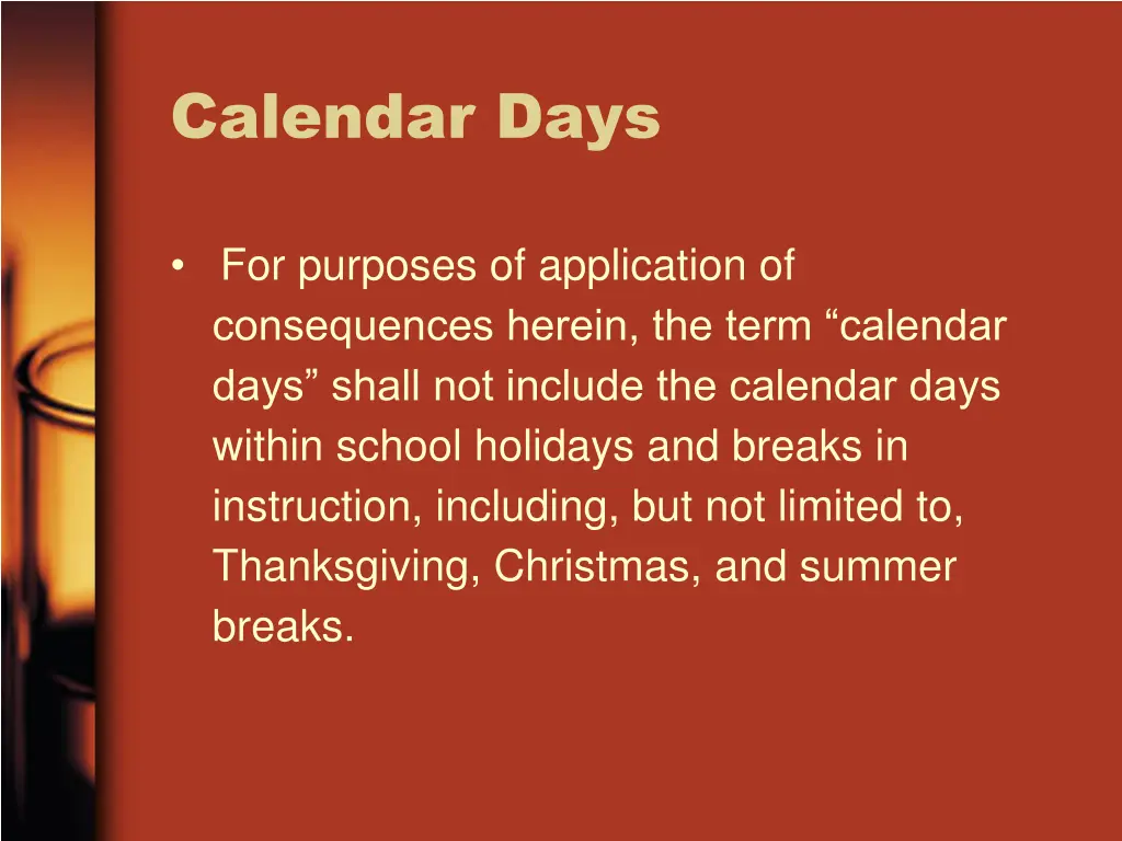 calendar days