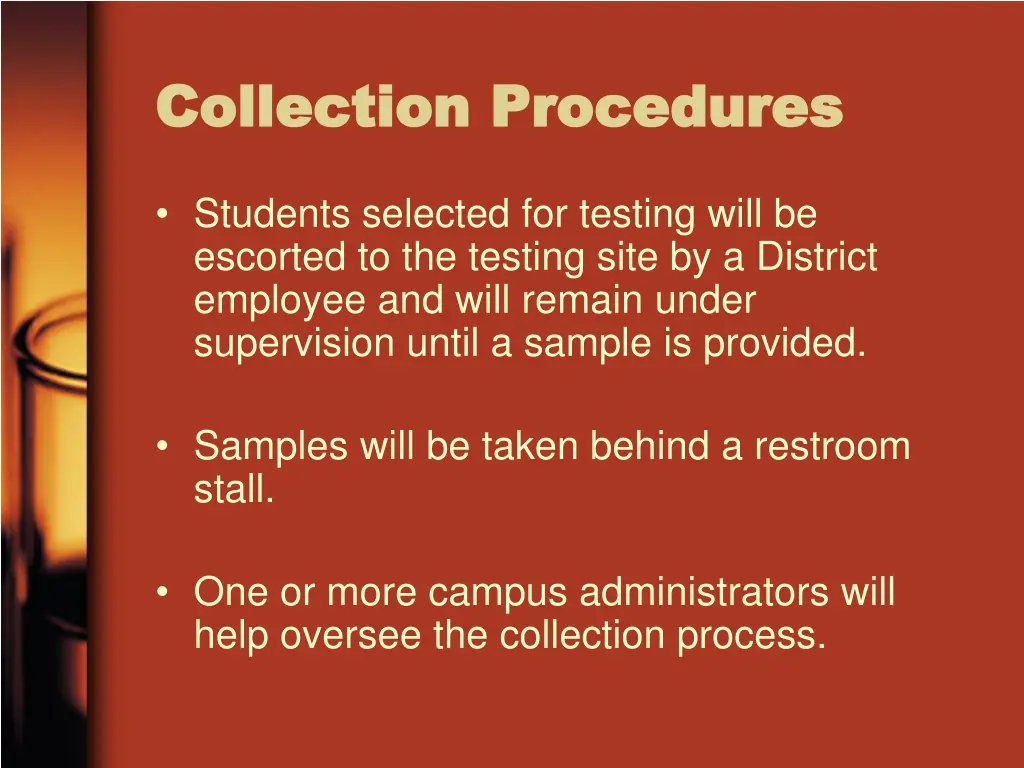 collection procedures collection procedures