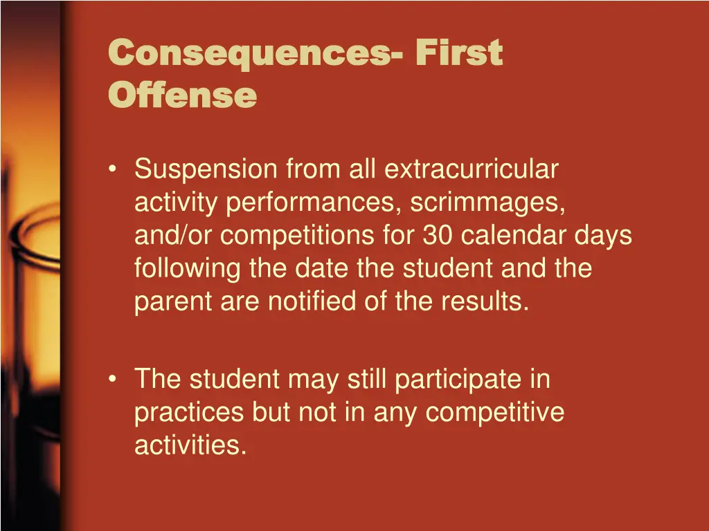 consequences consequences first offense offense
