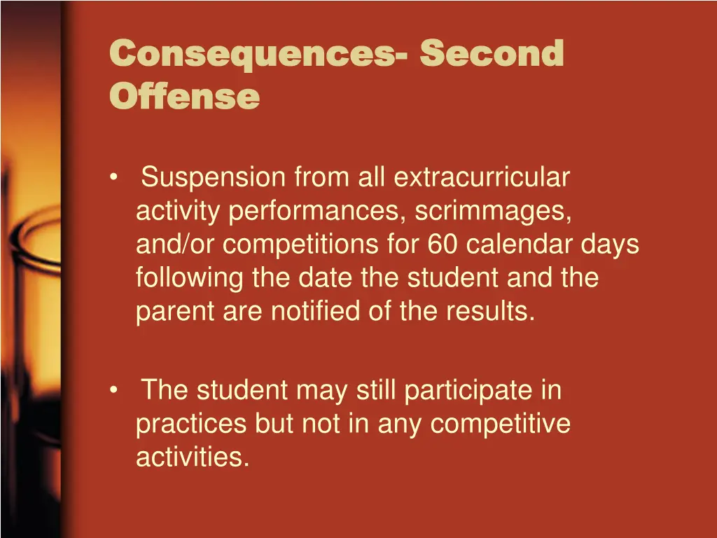 consequences consequences second offense offense