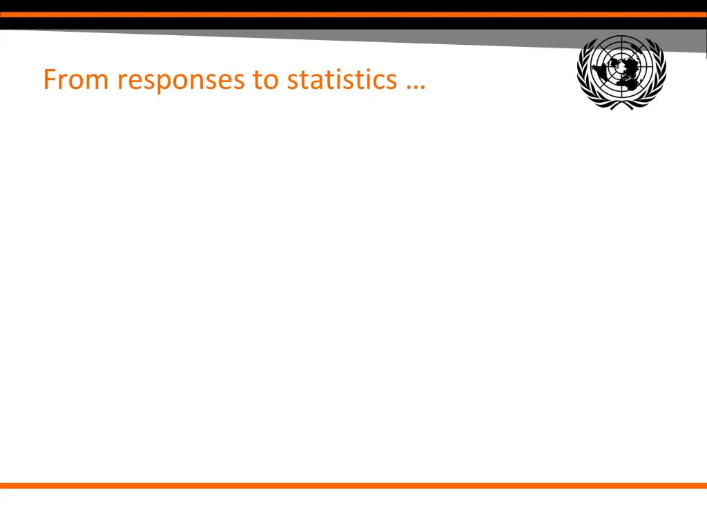 from responses to statistics
