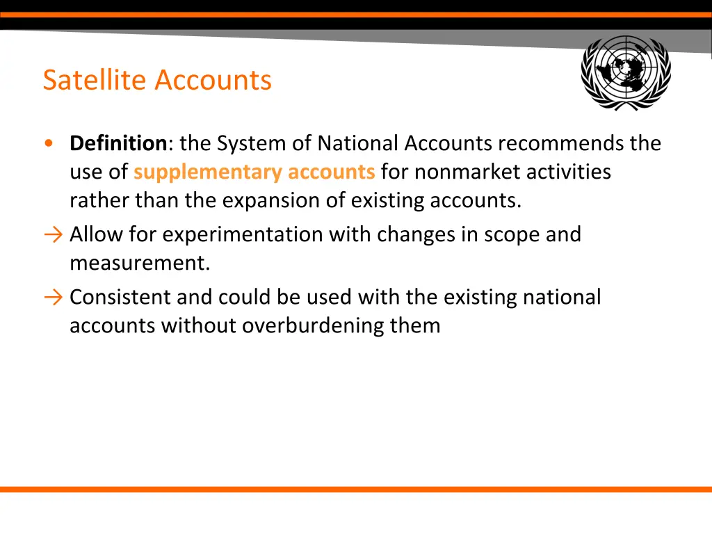 satellite accounts