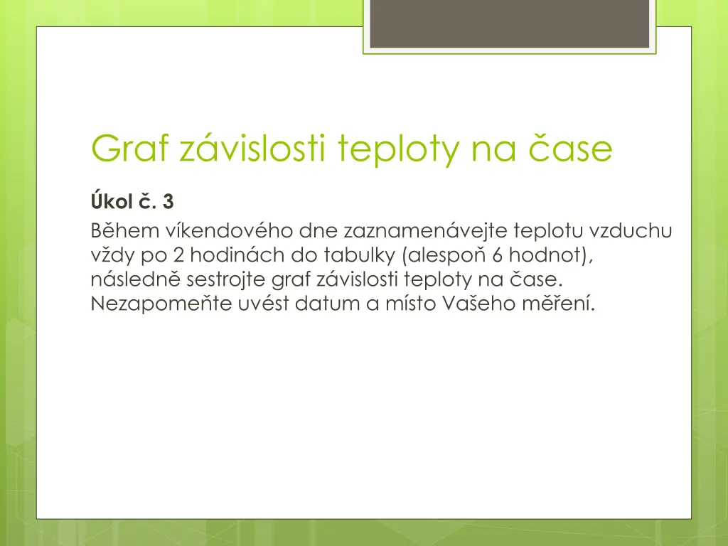 graf z vislosti teploty na ase 2
