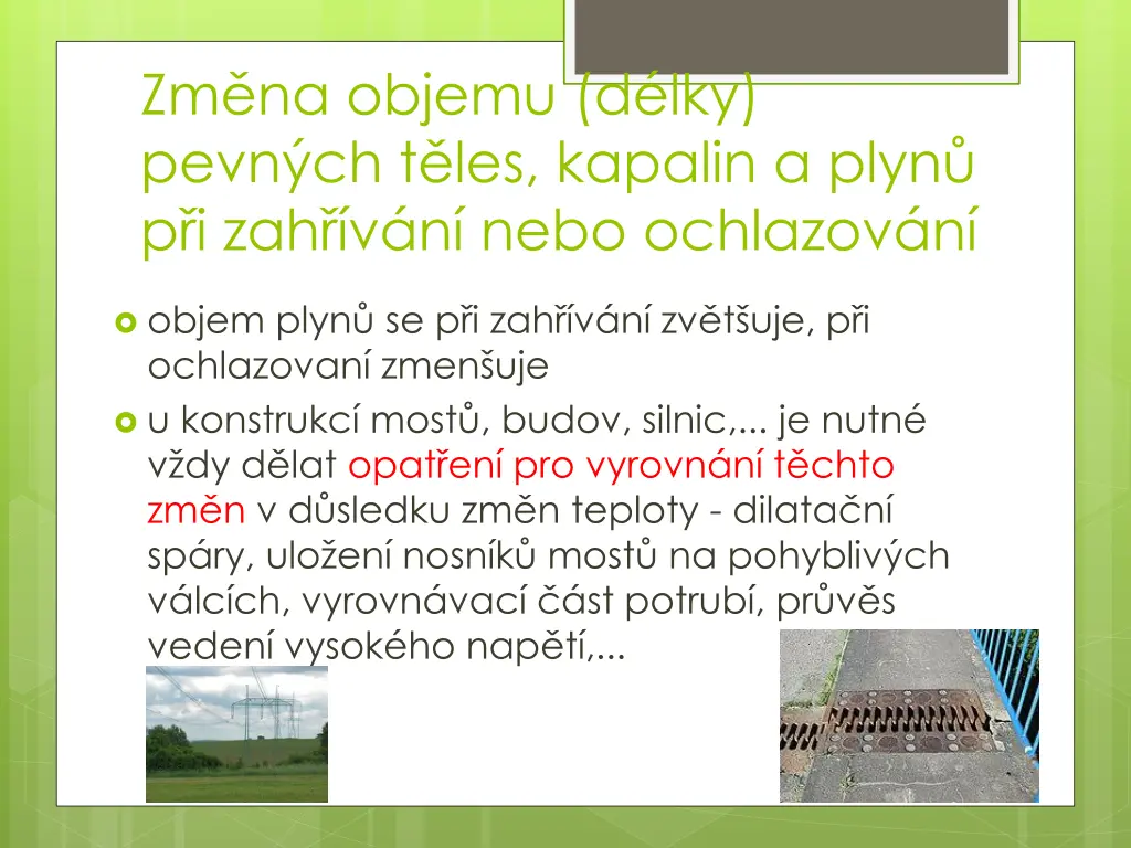 zm na objemu d lky pevn ch t les kapalin a plyn 1
