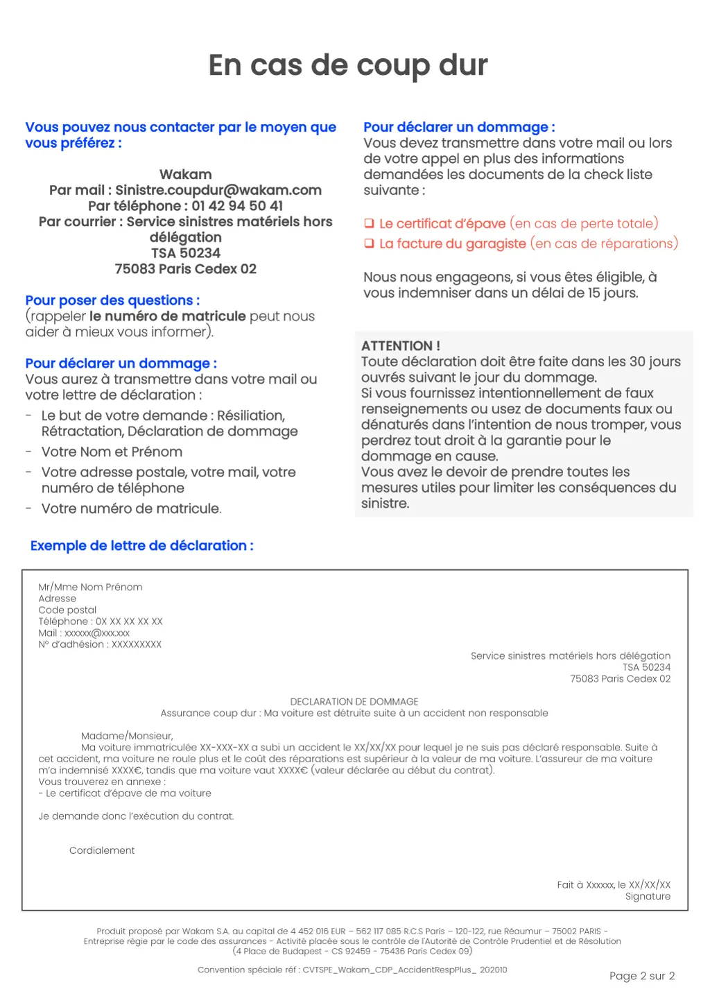 en cas de coup dur en cas de coup dur 2