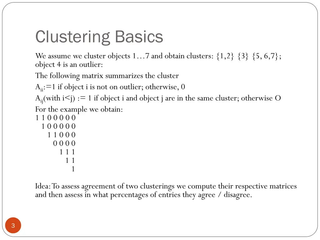 clustering basics