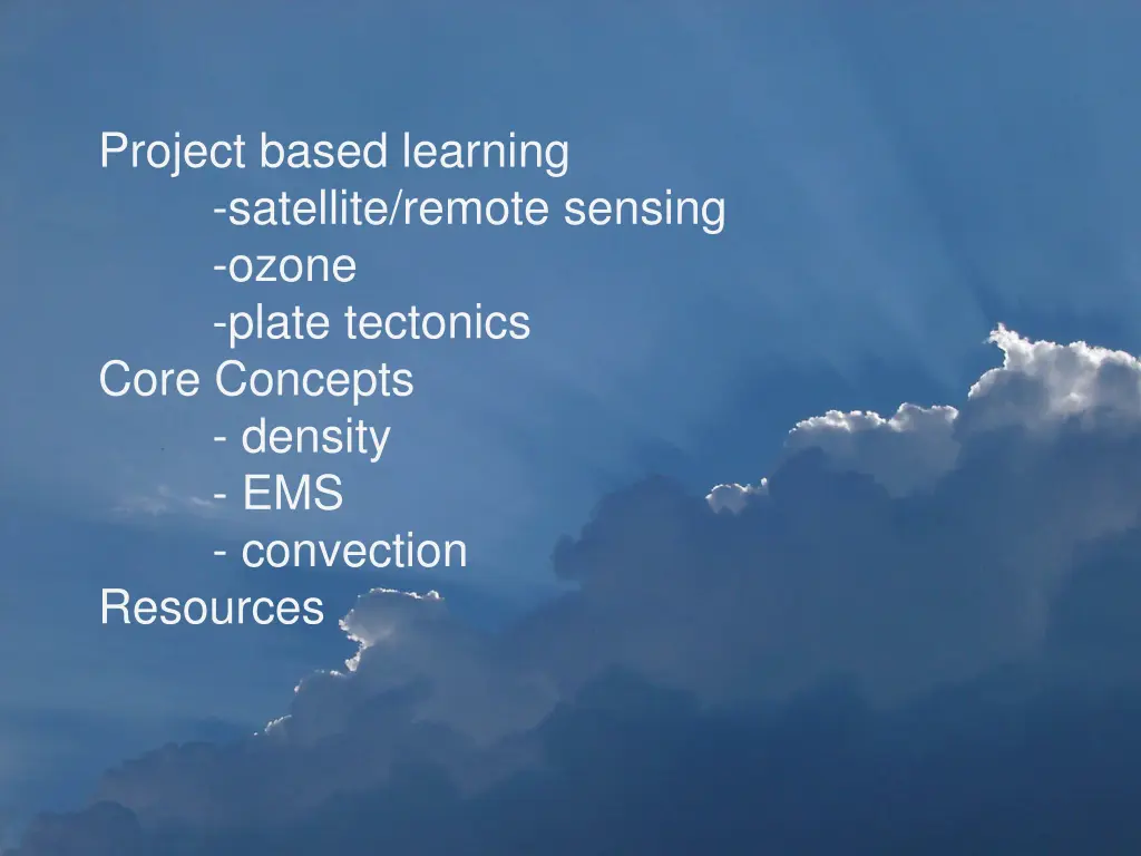 project based learning satellite remote sensing