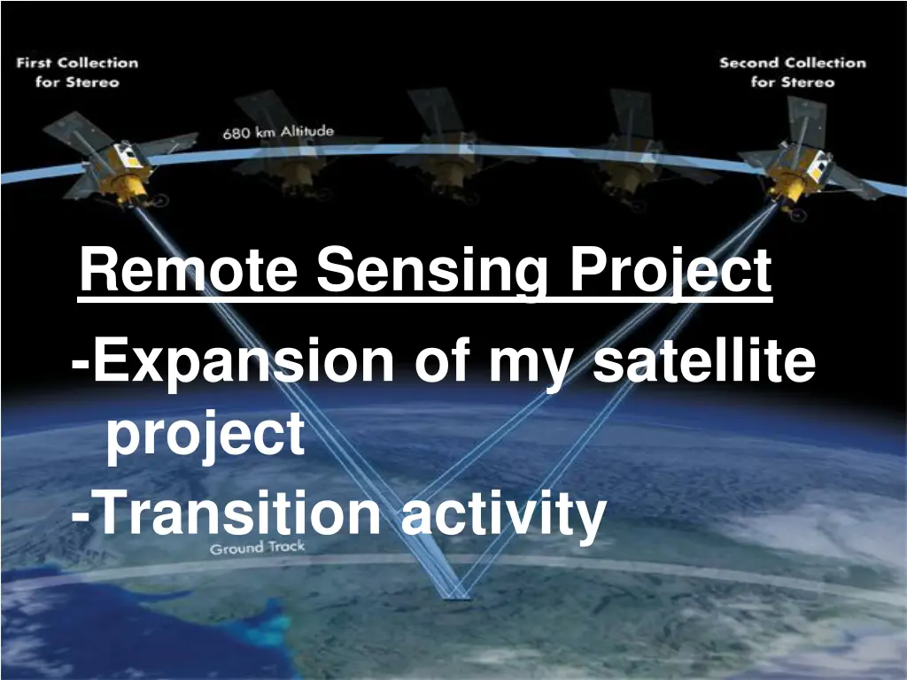 remote sensing project expansion of my satellite