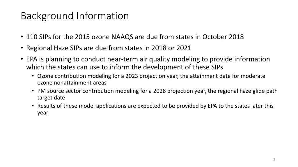 background information