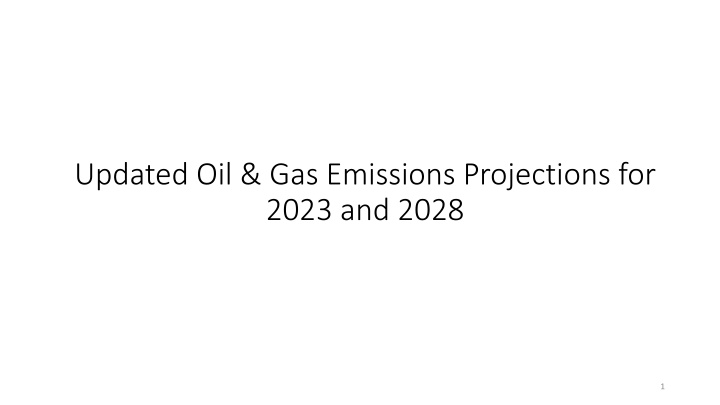 updated oil gas emissions projections for 2023
