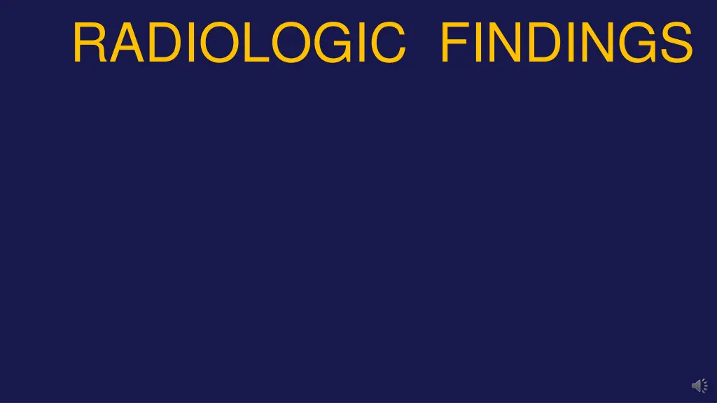 radiologic findings