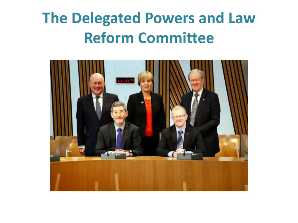 the delegated powers and law reform committee