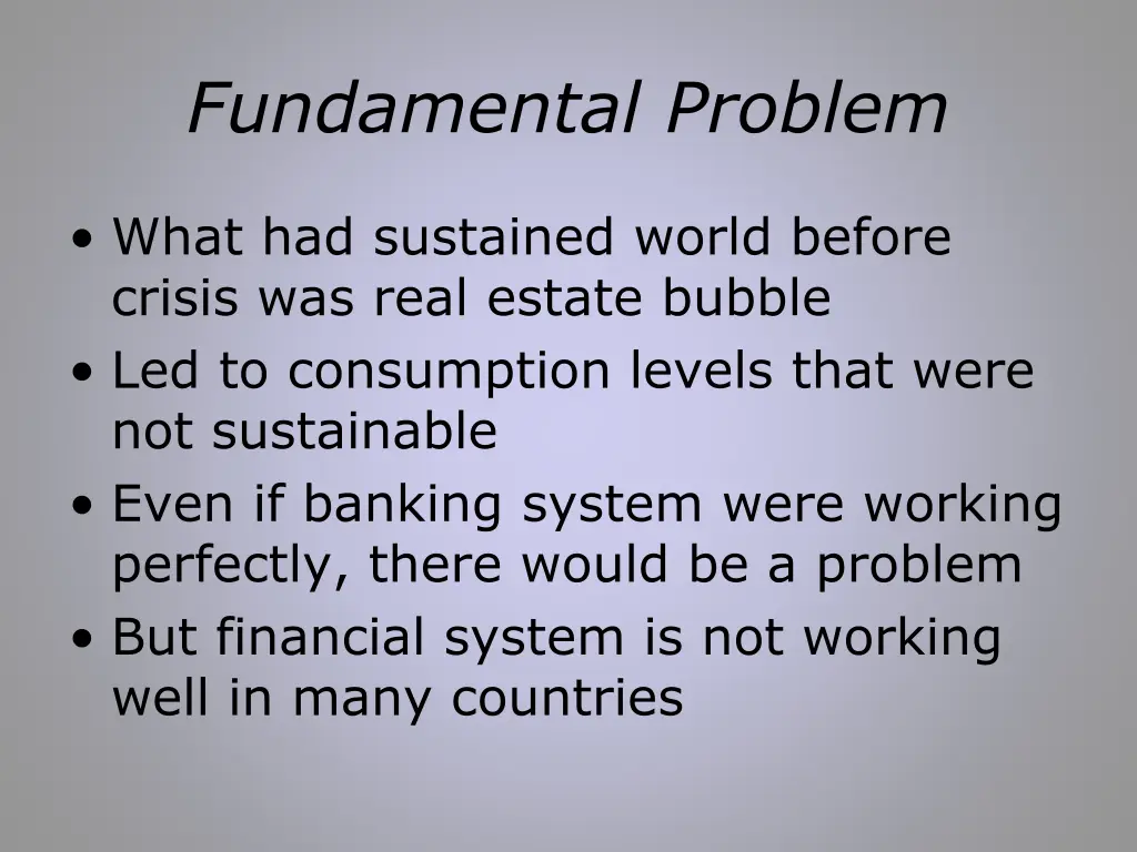 fundamental problem