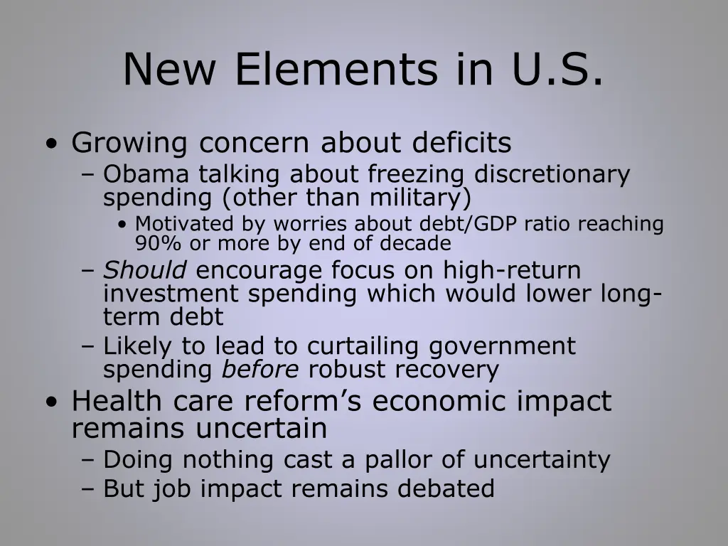 new elements in u s