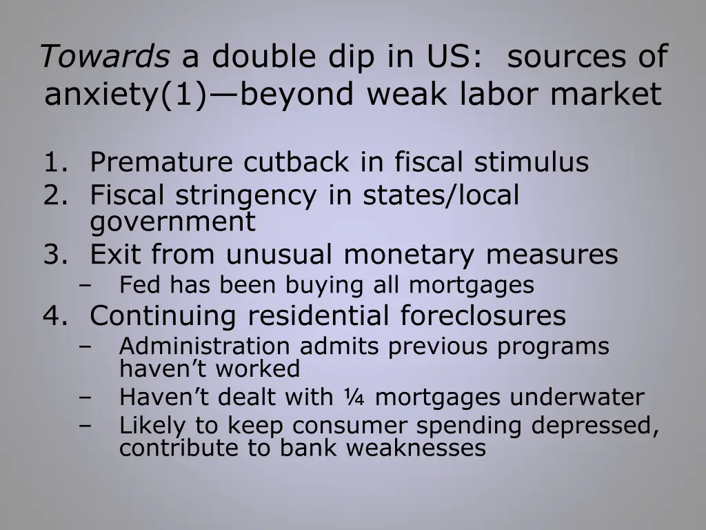 towards a double dip in us sources of anxiety