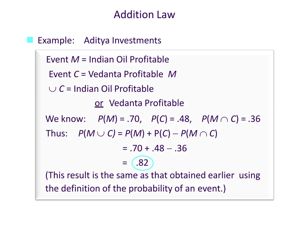 addition law 1