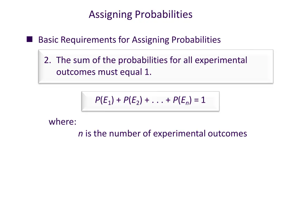 assigning probabilities 1