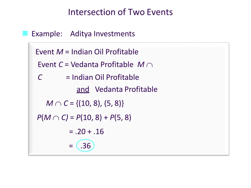 intersection of twoevents 1