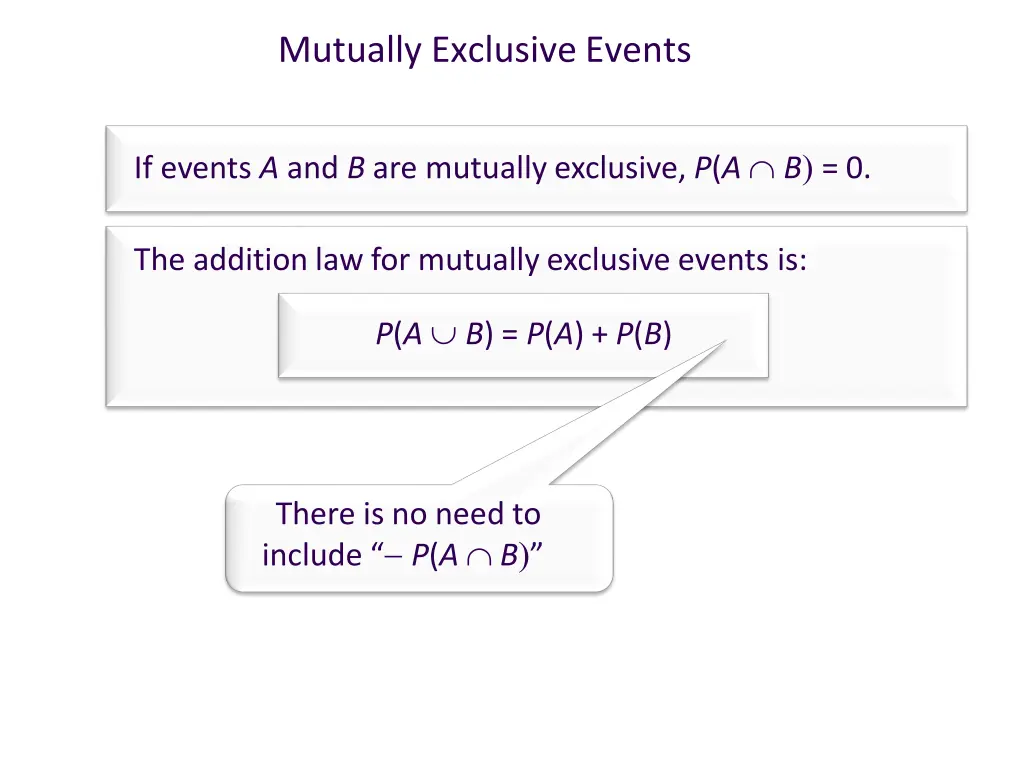 mutually exclusive events 1