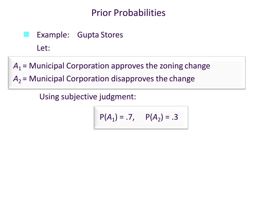 prior probabilities